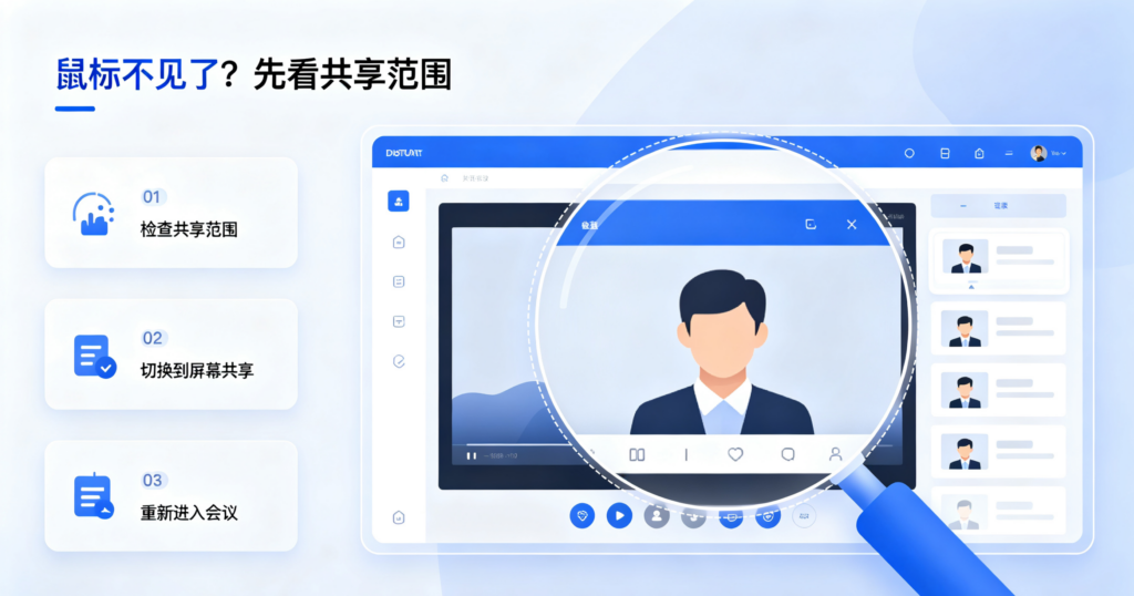 Zoom 共享屏幕不显示鼠标