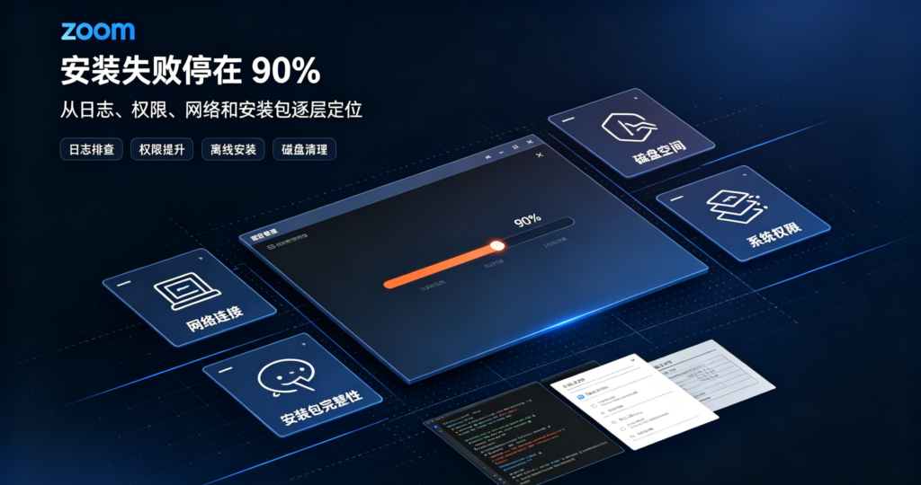 Zoom 安装卡在 99%